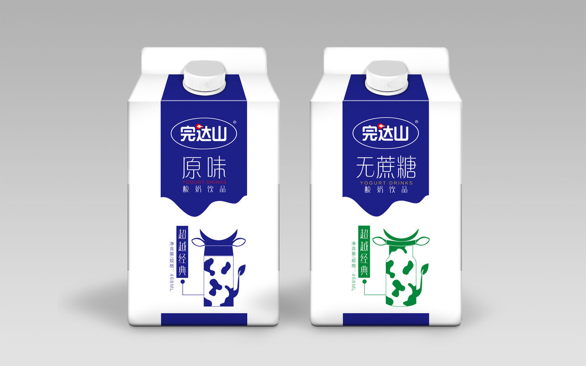 完达山酸奶饮品包装设计