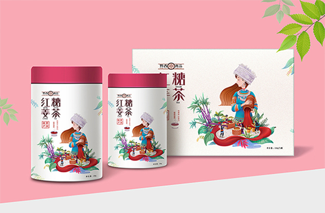 红糖姜茶包装盒设计
