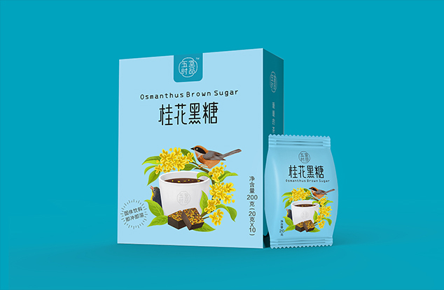 桂花黑糖茶包装盒设计
