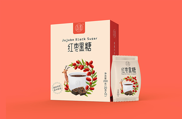 红枣黑糖茶包装盒设计