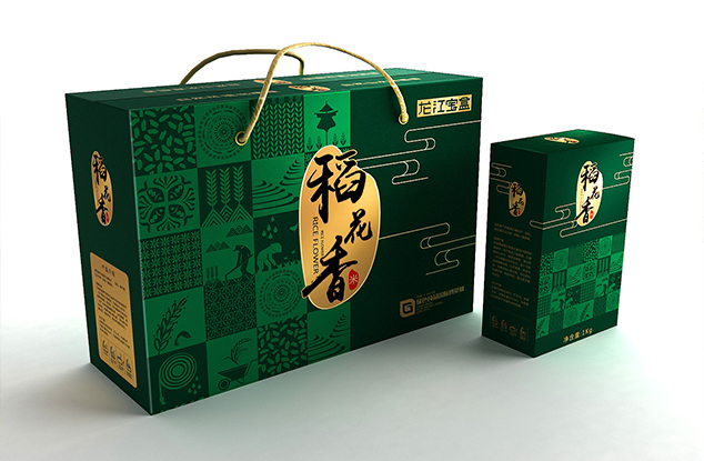 稻花香大米包装盒设计