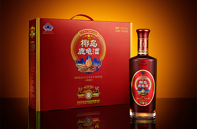 椰岛鹿龟酒包装设计