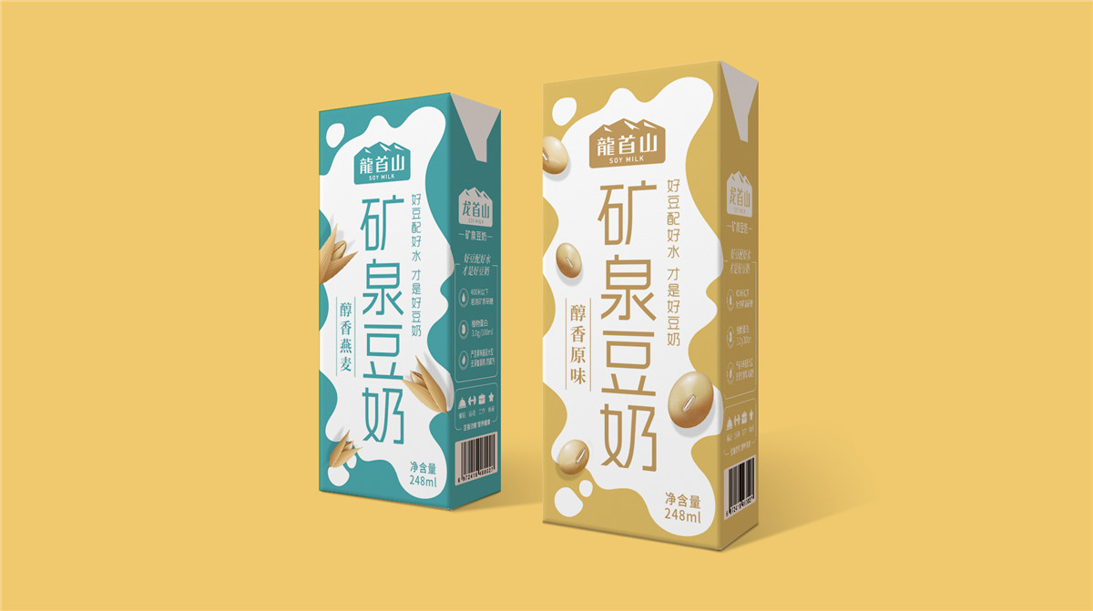 豆奶盒包装设计图片